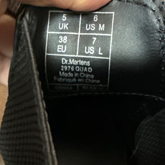 Dr. Martens Docs Quad 2976 Black Smooth Leather Platform Chelsea Boots Size 7 - Picture 8 of 9